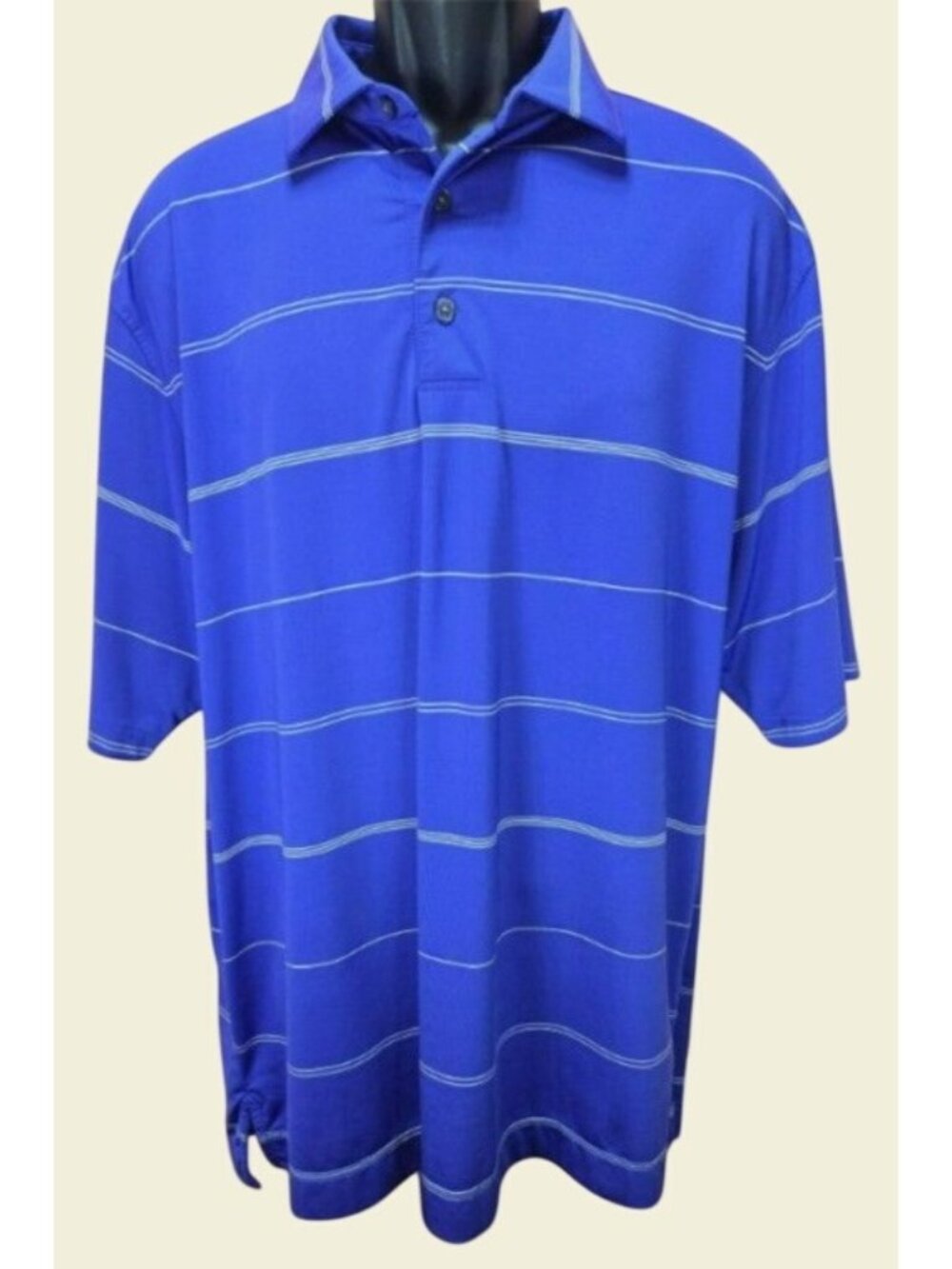 FootJoy Mens Purple Striped Polo Shirt Large